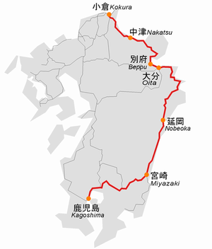 Strecke der Nippō-Hauptlinie