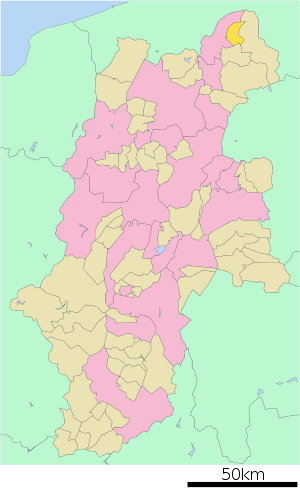 Lage Nozawa Onsens in der Präfektur