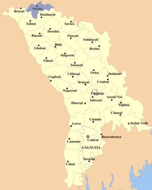 Lage von Ocnița in Moldawien