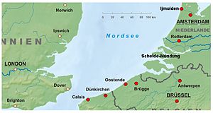 Operationsgebiet der Seehunde im Nordseeraum 1945