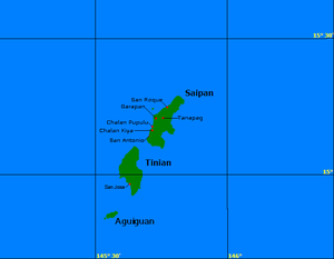 Die Inseln Saipan, Tinian und Aquijan