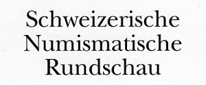 Schweizerische Numismatische Rundschau (SNR).jpg