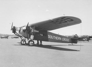 Die Southern Cross, die 1928 als erstes Flugzeug den Pazifik überquerte