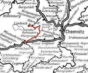 Strecke der Bahnstrecke Limbach–Wüstenbrand