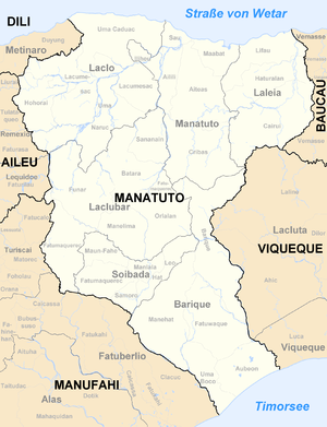 Der Suco Manlala liegt im Norden des Subdistrikts Soibada. Der Ort Manlala liegt im Süden des Sucos