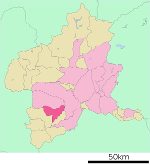 Lage Tomiokas in der Präfektur