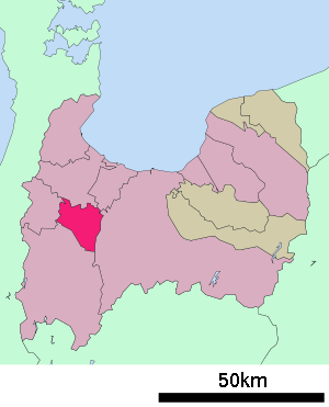 Lage Tonamis in der Präfektur