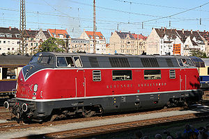 V200 033 im Rangierbahnhof von Fürth (Bayern) Hbf