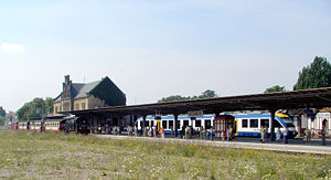 Bahnhof Quedlinburg mit Umstiegsmöglichkeiten zur HSB