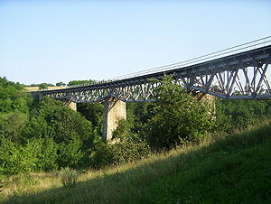 Eine Brücke bei Myjava