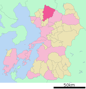Lage Yamagas in der Präfektur