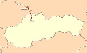 Strecke der Bahnstrecke Žilina–Bohumín