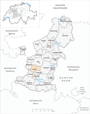 Karte von Zuzwil (BE)