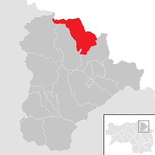 Lage der Gemeinde Altenberg an der Rax im Bezirk Mürzzuschlag (anklickbare Karte)