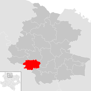 Lage der Gemeinde Altenburg (Niederösterreich) im Bezirk Horn (anklickbare Karte)