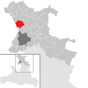 Lage der Gemeinde Anthering im Bezirk St. Johann im Pongau (anklickbare Karte)