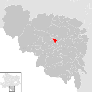 Lage der Gemeinde Buchbach (Niederösterreich) im Bezirk Neunkirchen (anklickbare Karte)