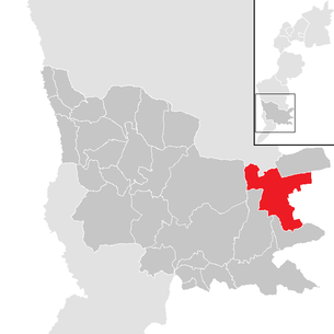 Lage der Gemeinde Eberau im Bezirk Güssing (anklickbare Karte)