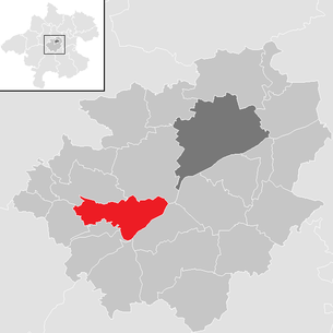 Lage der Gemeinde Edt bei Lambach im Bezirk Wels-Land (anklickbare Karte)