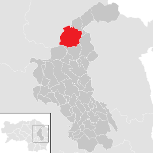 Lage der Gemeinde Fischbach (Steiermark) im Bezirk Weiz (anklickbare Karte)