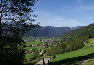 Bezau, Blick vom Ortsteil Halde