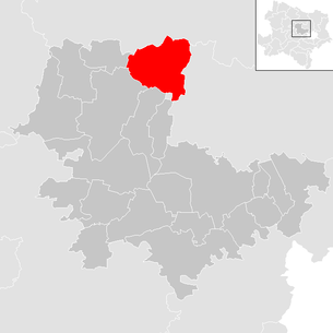 Lage der Gemeinde Großweikersdorf im Bezirk Tulln (anklickbare Karte)
