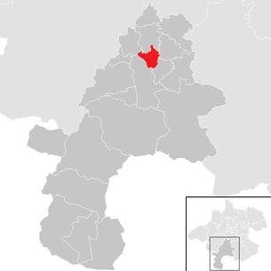 Lage der Gemeinde Gschwandt (bei Gmunden) im Bezirk Gmunden (anklickbare Karte)