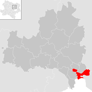 Lage der Gemeinde Hagenbrunn im Bezirk Korneuburg (anklickbare Karte)