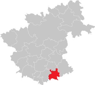 Lage der Gemeinde Kirchschlag (Niederösterreich) im Bezirk Zwettl (anklickbare Karte)