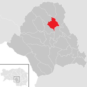 Lage der Gemeinde Kohlschwarz im Bezirk Voitsberg (anklickbare Karte)