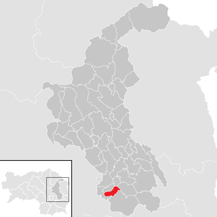 Lage der Gemeinde Labuch im Bezirk Weiz (anklickbare Karte)