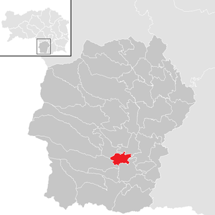 Lage der Gemeinde Limberg bei Wies im Bezirk Deutschlandsberg (anklickbare Karte)
