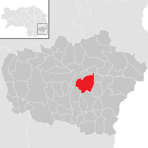 Lage der Gemeinde Mühldorf bei Feldbach im Bezirk Feldbach (anklickbare Karte)