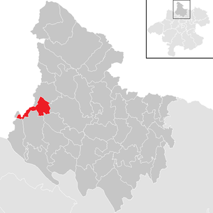 Lage der Gemeinde Oberkappel im Bezirk Rohrbach (anklickbare Karte)