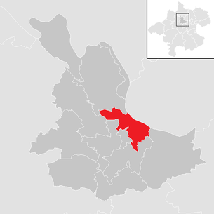 Lage der Gemeinde Pupping im Bezirk Eferding (anklickbare Karte)