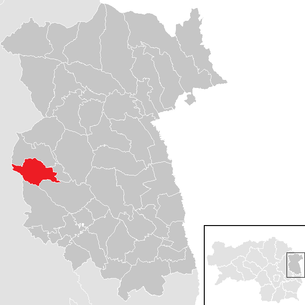 Lage der Gemeinde Rabenwald im Bezirk Feldbach (anklickbare Karte)