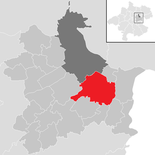 Lage der Gemeinde Sankt Florian (Linz-Land) im Bezirk Linz-Land (anklickbare Karte)