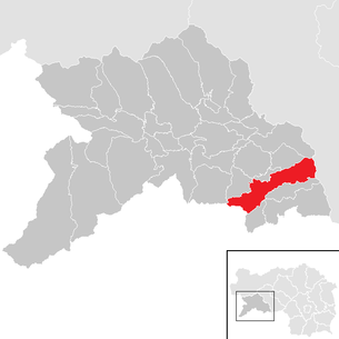 Lage der Gemeinde Sankt Marein bei Neumarkt im Bezirk Murau (anklickbare Karte)