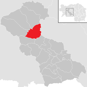 Lage der Gemeinde Sankt Oswald-Möderbrugg im Bezirk Judenburg (anklickbare Karte)