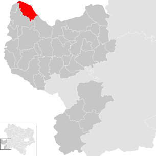 Lage der Gemeinde St. Pantaleon-Erla im Bezirk Amstetten (anklickbare Karte)