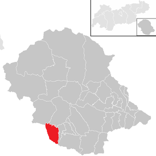 Lage der Gemeinde Sillian im Bezirk Lienz (anklickbare Karte)