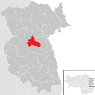 Lage der Gemeinde Stambach im Bezirk Feldbach (anklickbare Karte)