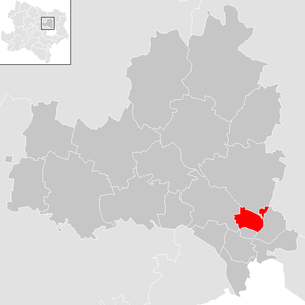 Lage der Gemeinde Stetten (Niederösterreich) im Bezirk Korneuburg (anklickbare Karte)