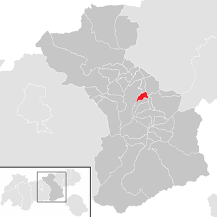 Lage der Gemeinde Uderns im Bezirk Schwaz (anklickbare Karte)