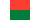 Die Nationalflagge Madagaskars