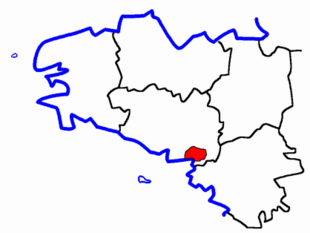 Lage des Kantons Muzillac