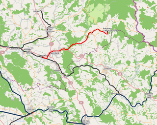 Strecke der Lokalbahn Daudleb–Rokitnitz