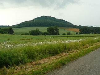 Brackenberg im Naturpark Münden; Ort der Burgruine Brackenburg