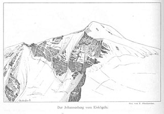 Der Johannisberg von Eiskögele (Südwesten) aus gesehen