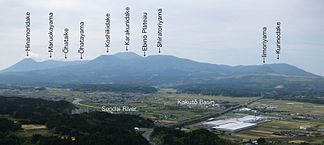 Nordseite der Vulkangruppe von Ebino aus